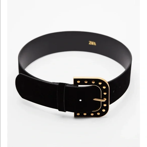 Zara | Accessories | Zara Velvet Belt | Poshmark